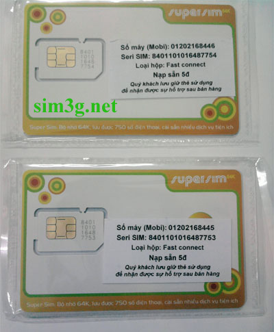 Sim 3G Mobifone cho Galaxy Tab